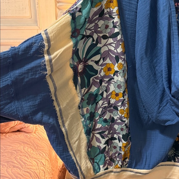 BiBi Royal Blue Star & Floral Patchwork Hoodie - Picture 6 of 6